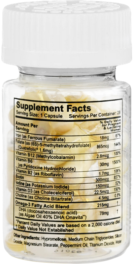 Vitamin Supplement Facts Label PNG