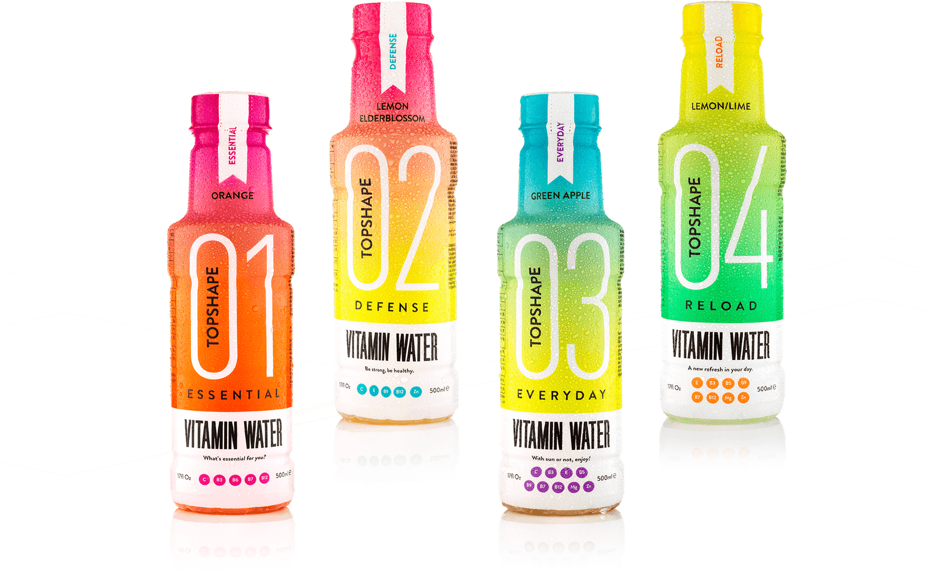 Vitamin Water Bottle Collection PNG