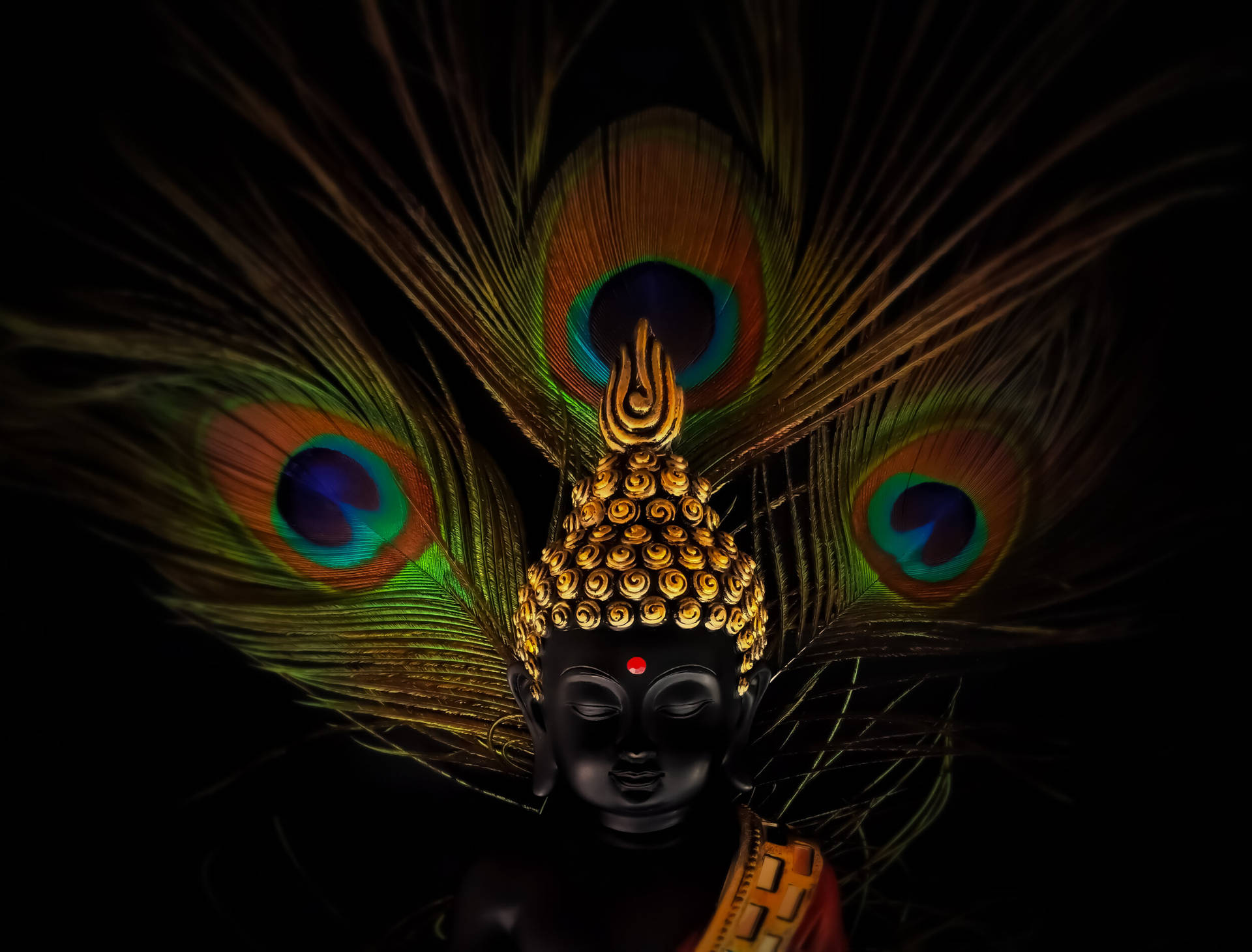 Vithu Mauli With Peacock Feathers