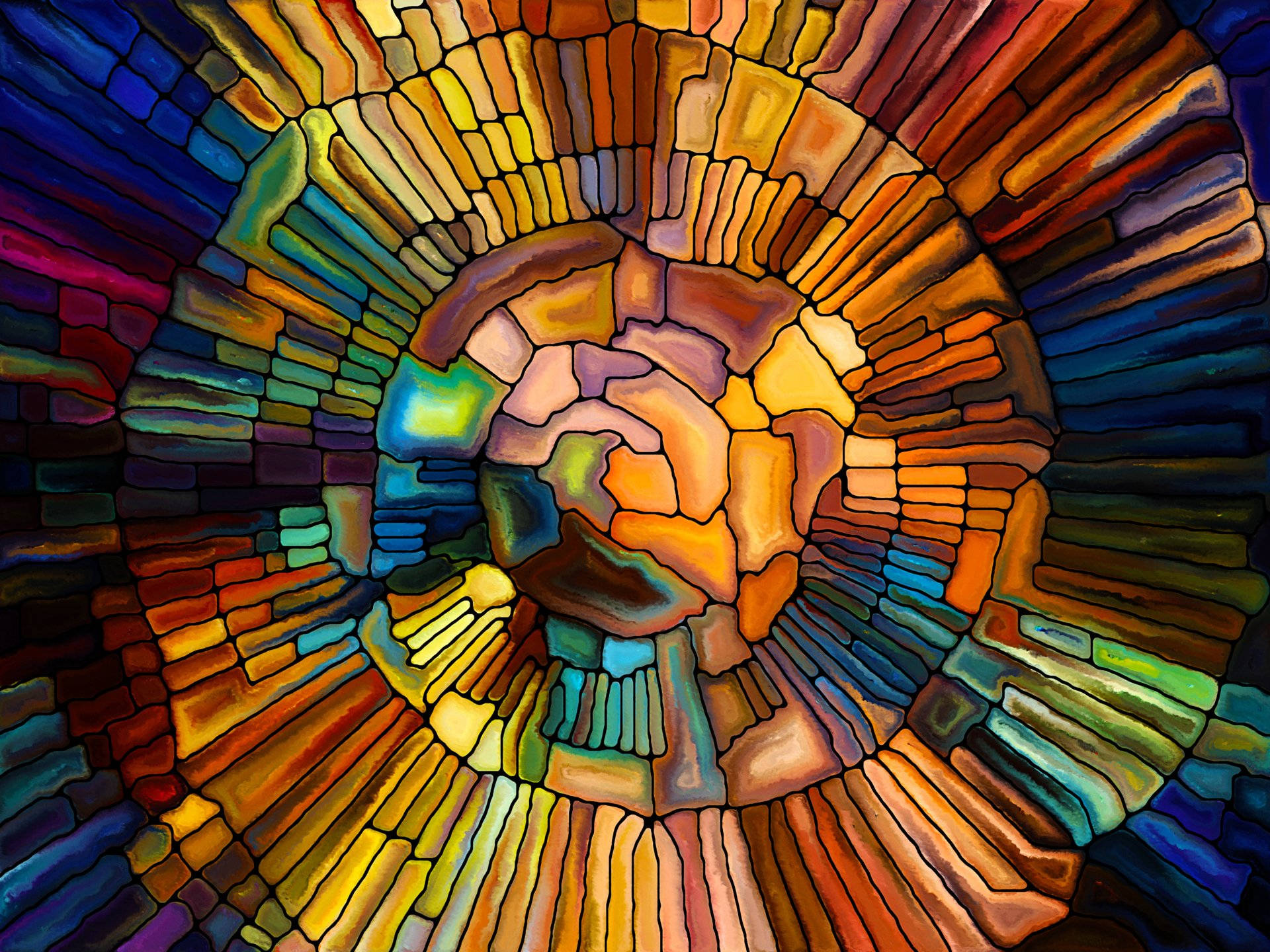 Vitrage Glass Mosaic Wallpaper