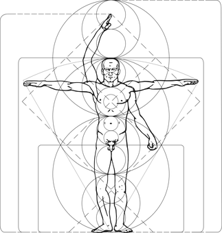 vitruvian man silhouette