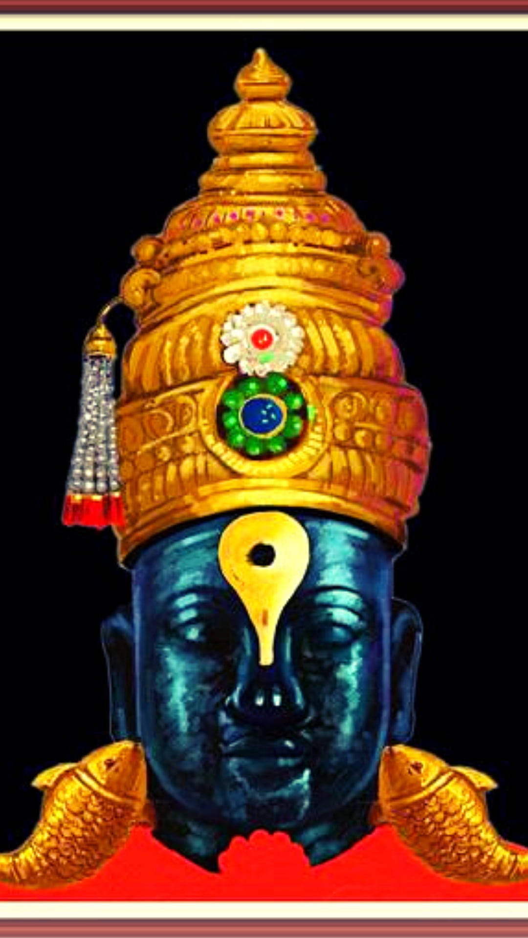 Vitthal With The Gold Kireedam Crown