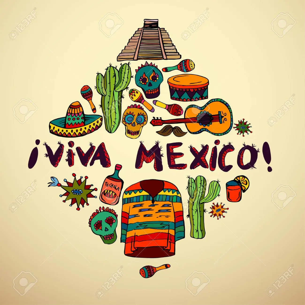 Vivail Messico! Celebra La Cultura, L'eredità E Lo Spirito Di Questa Splendida Nazione. Sfondo