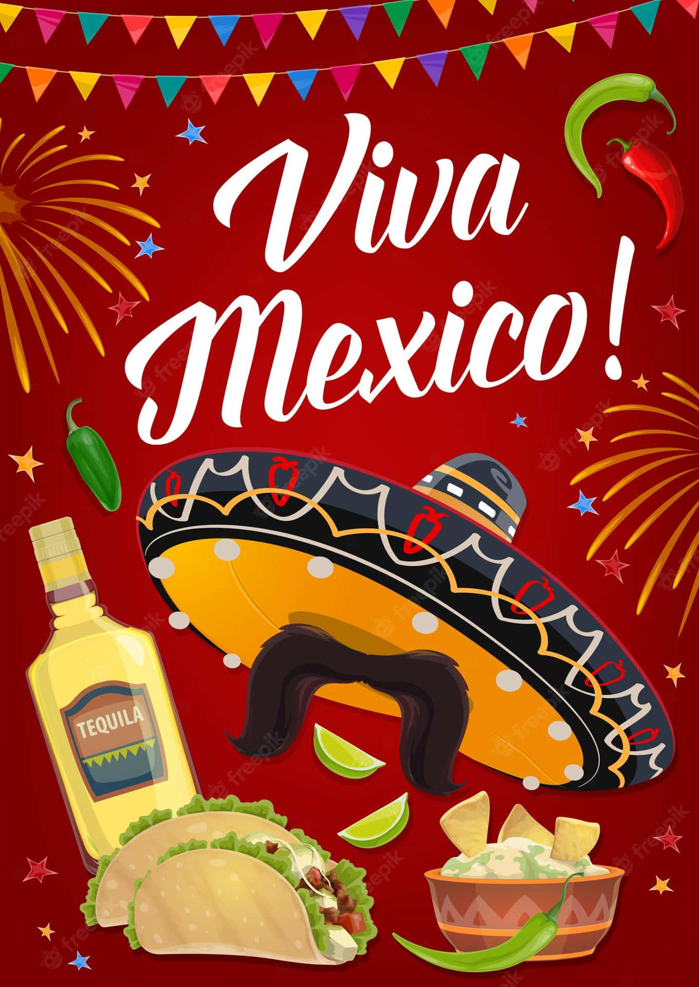 Viva Mexico - Fejrer Stolthed, lidenskab og kultur af Mexico Wallpaper