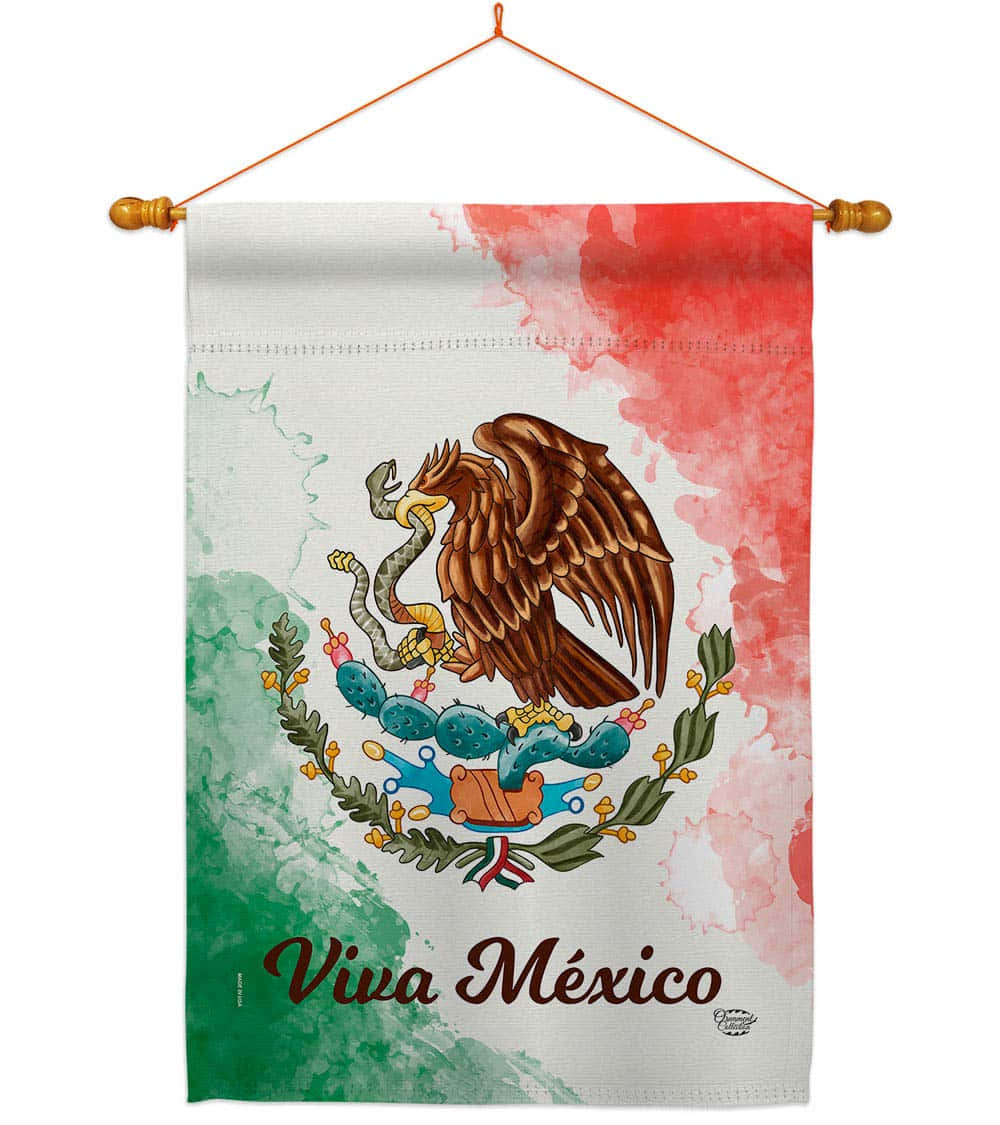 Vægophæng med mexicansk flag Wallpaper