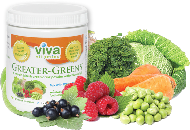 Viva Vitamins Greater Greens Powder PNG