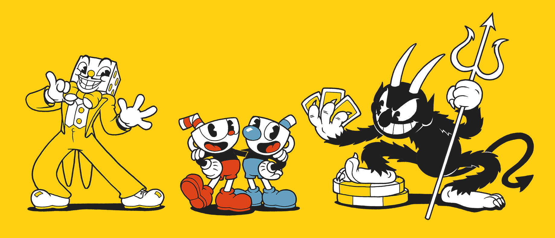 Vivid Cuphead Poster In Yellow