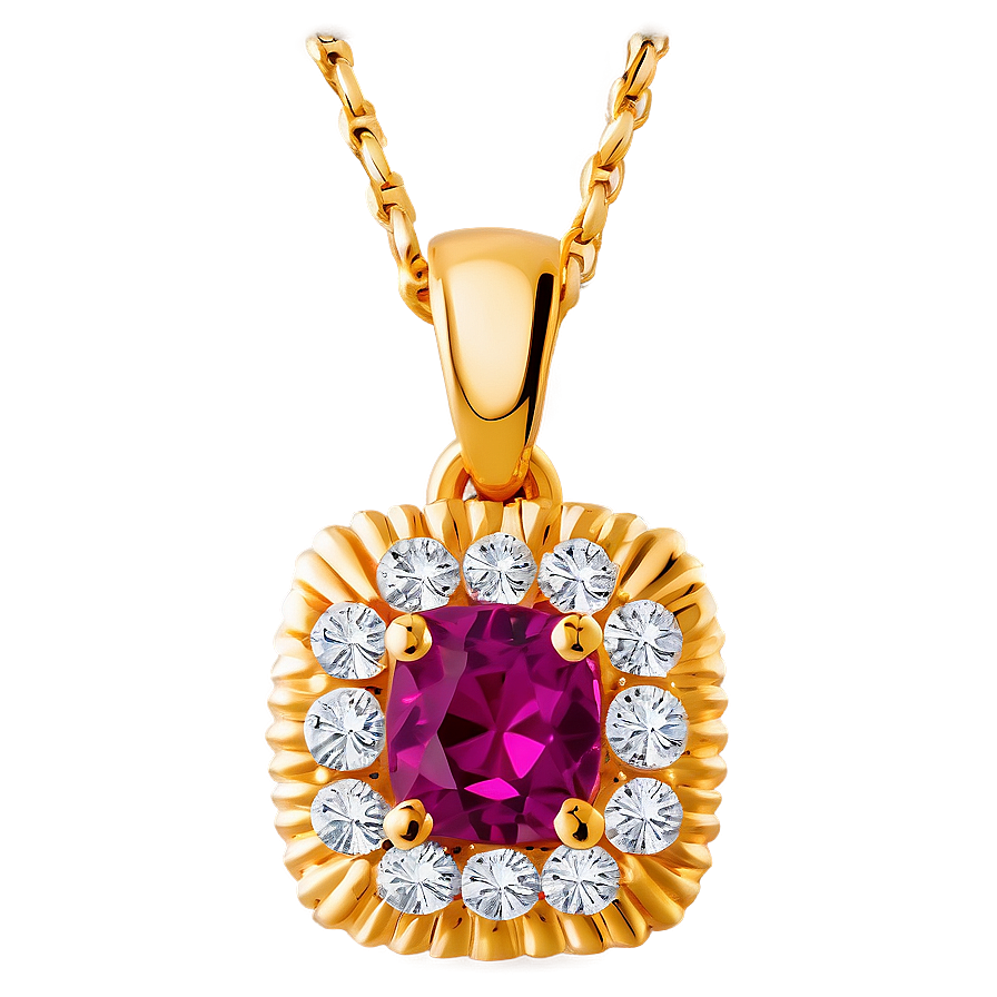 Vivid Diamond Pendant Png 05032024 PNG