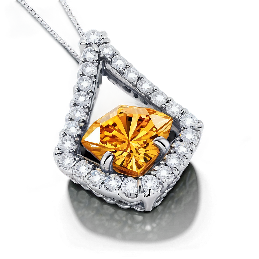Vivid Diamond Pendant Png 05032024 PNG