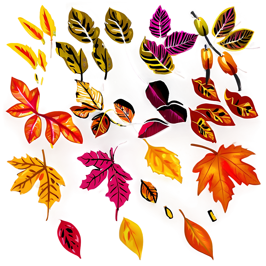 Vivid Leaves Falling Png 30 PNG