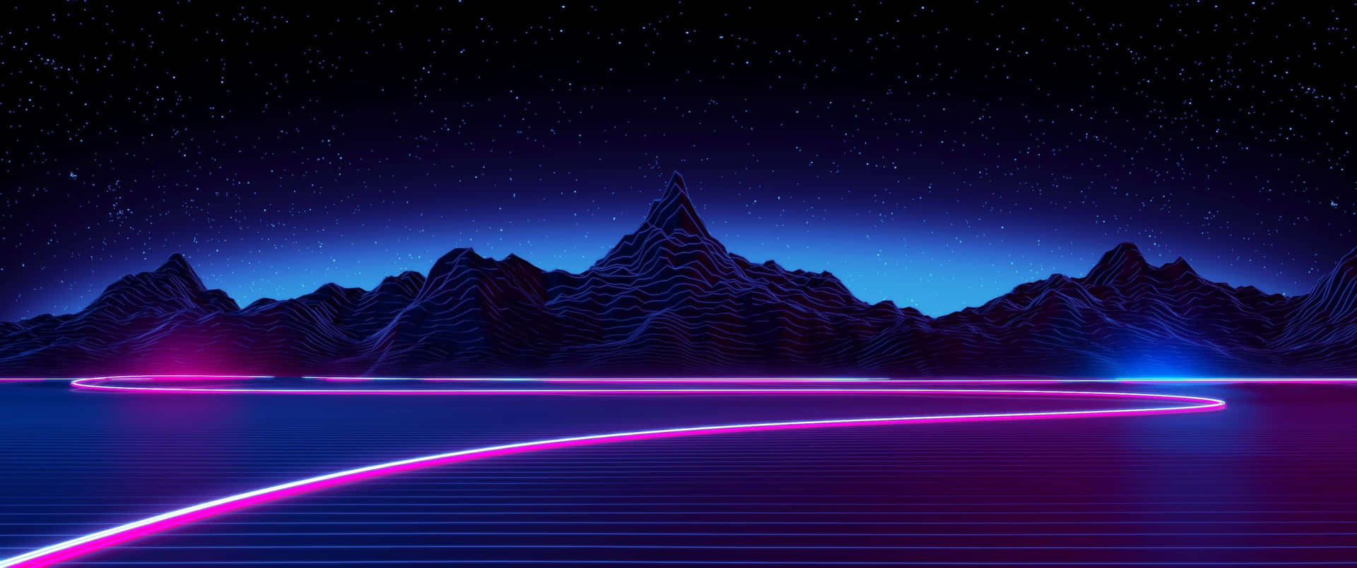 Vivid Neon Jungle Wallpaper