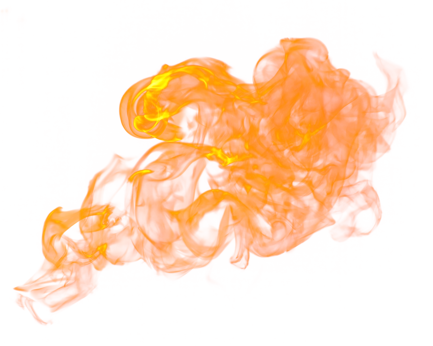 Vivid Orange Flame Texture PNG