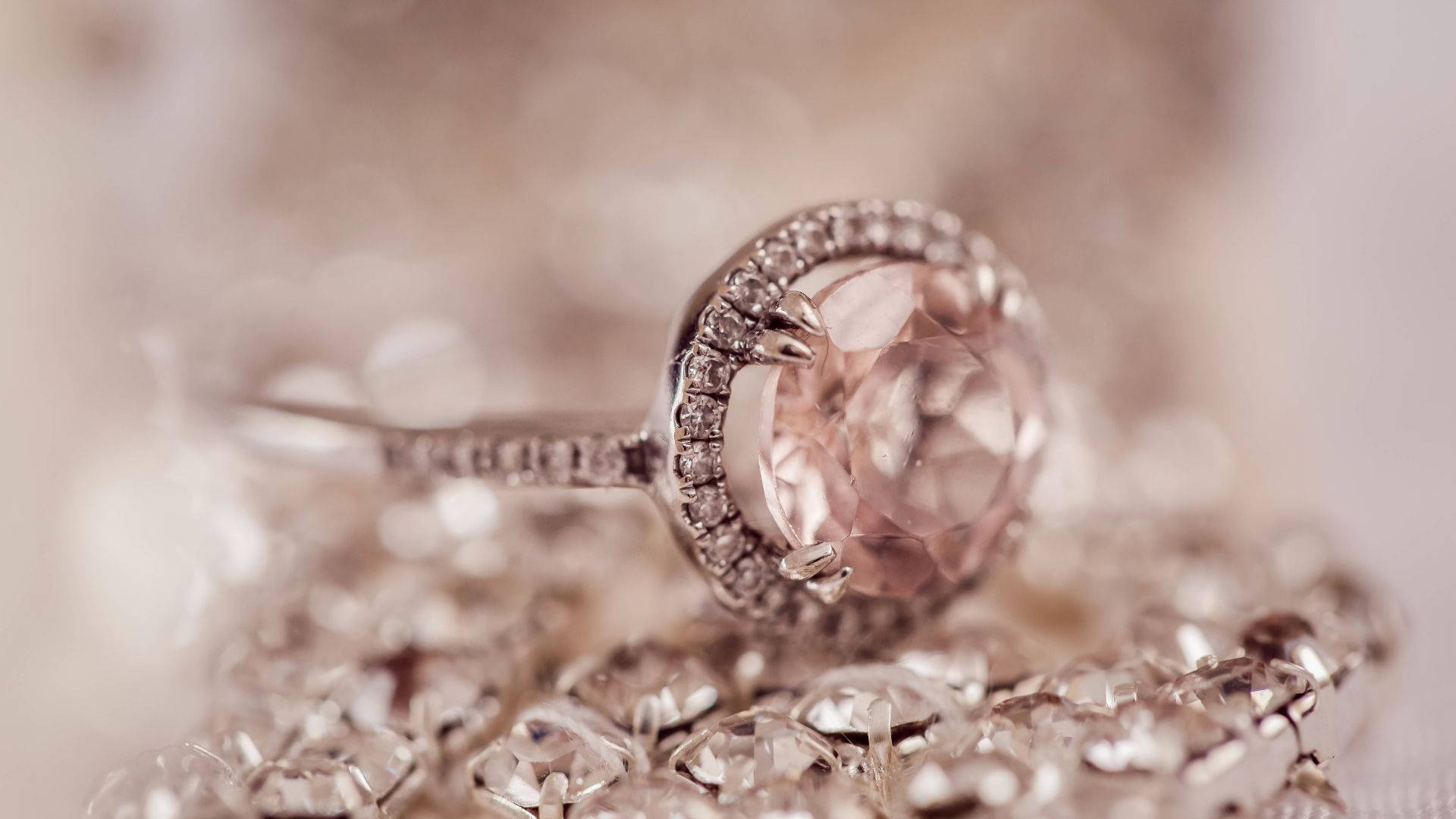 Vivid Pink Diamond Ring Wallpaper