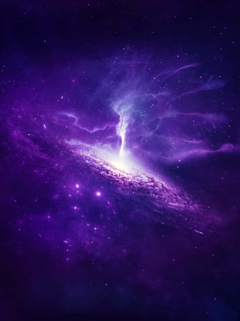 Vivid Purple Galaxy Energy Wallpaper