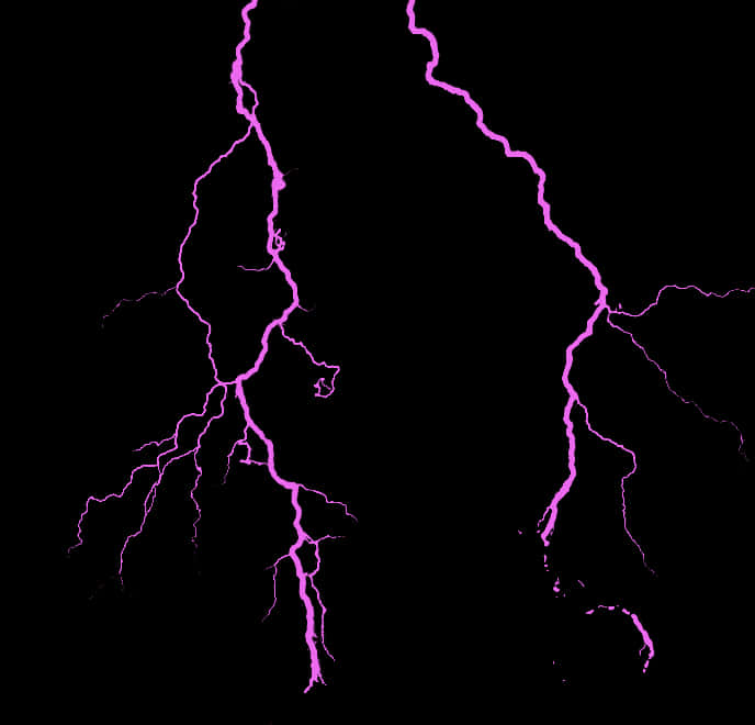Vivid Purple Lightning Display PNG