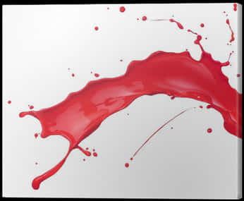 Vivid Red Paint Splash PNG