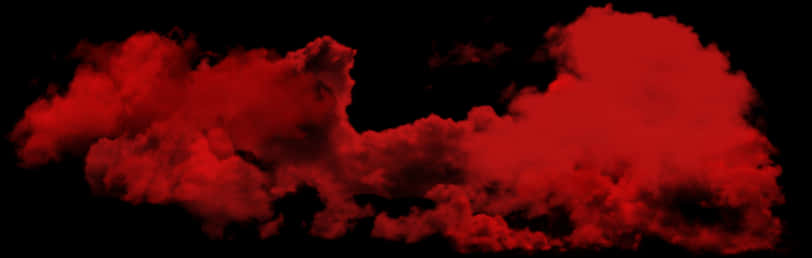 Vivid Red Smoke Effecton Black Background PNG