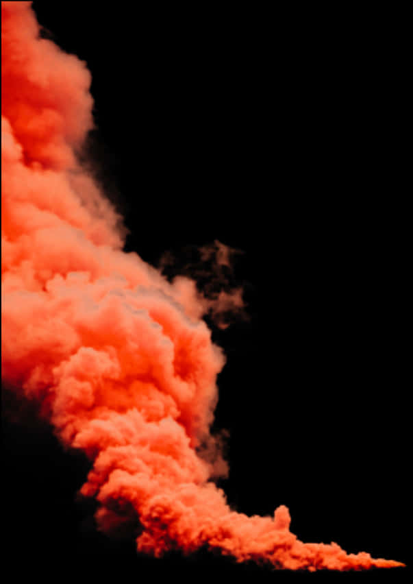 Vivid Red Smoke Plume PNG