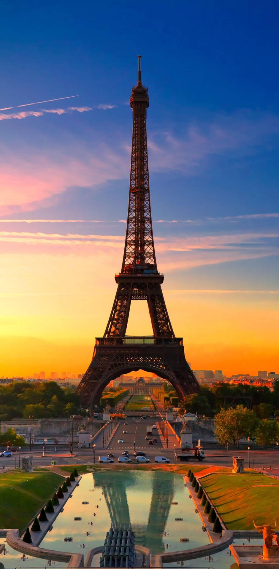 Vivid Sky Eiffel Tower France