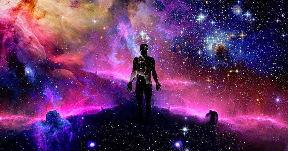 Levende Sjæl Meditation På Galax Hud Wallpaper