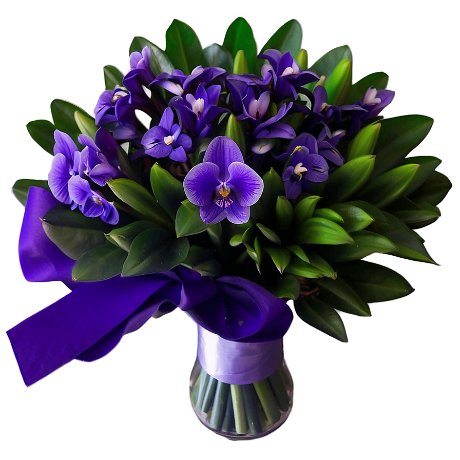 Vivid Violet Bouquet Png 06252024 PNG