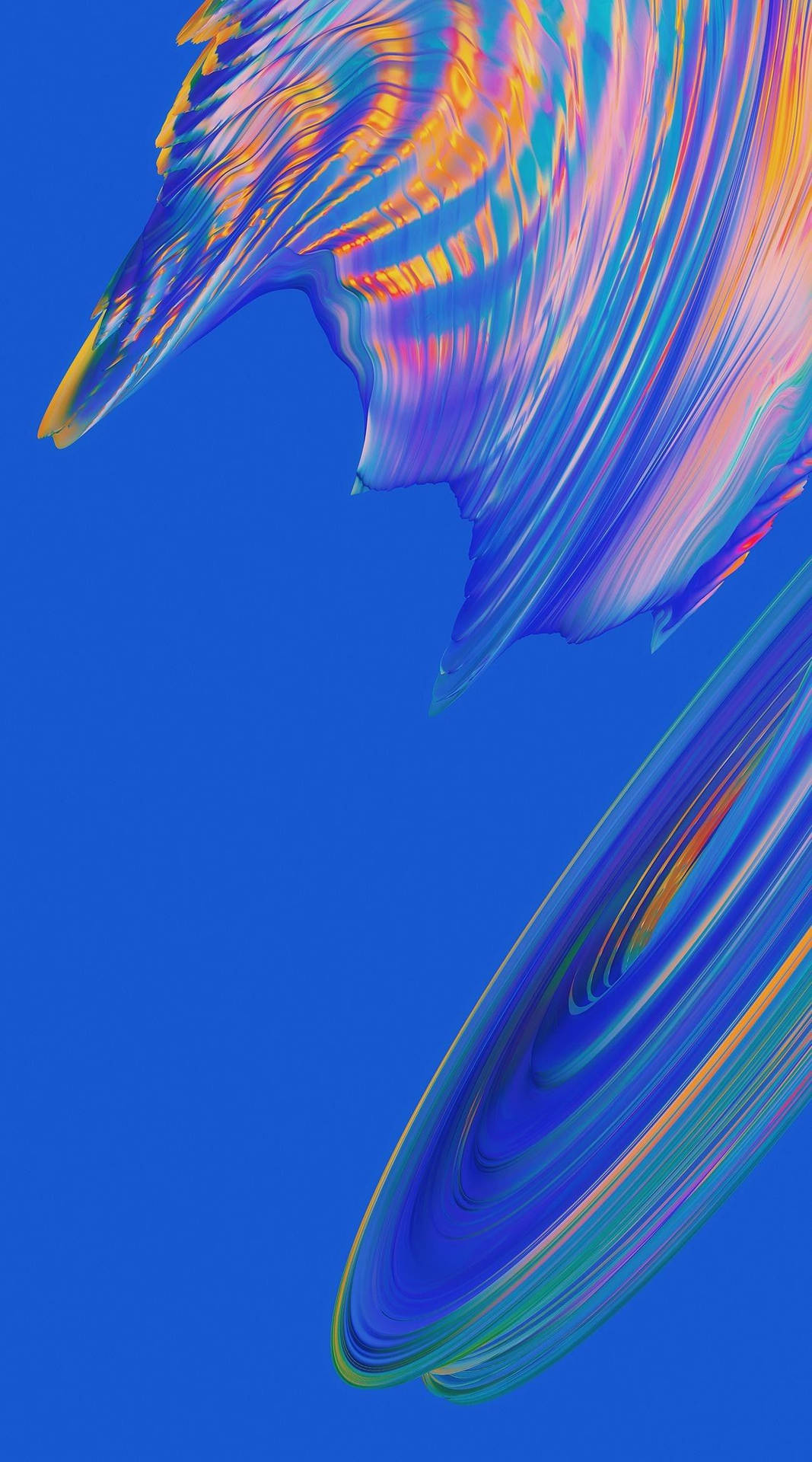Vivo V20 Swirling Rainbow Diske Wallpaper