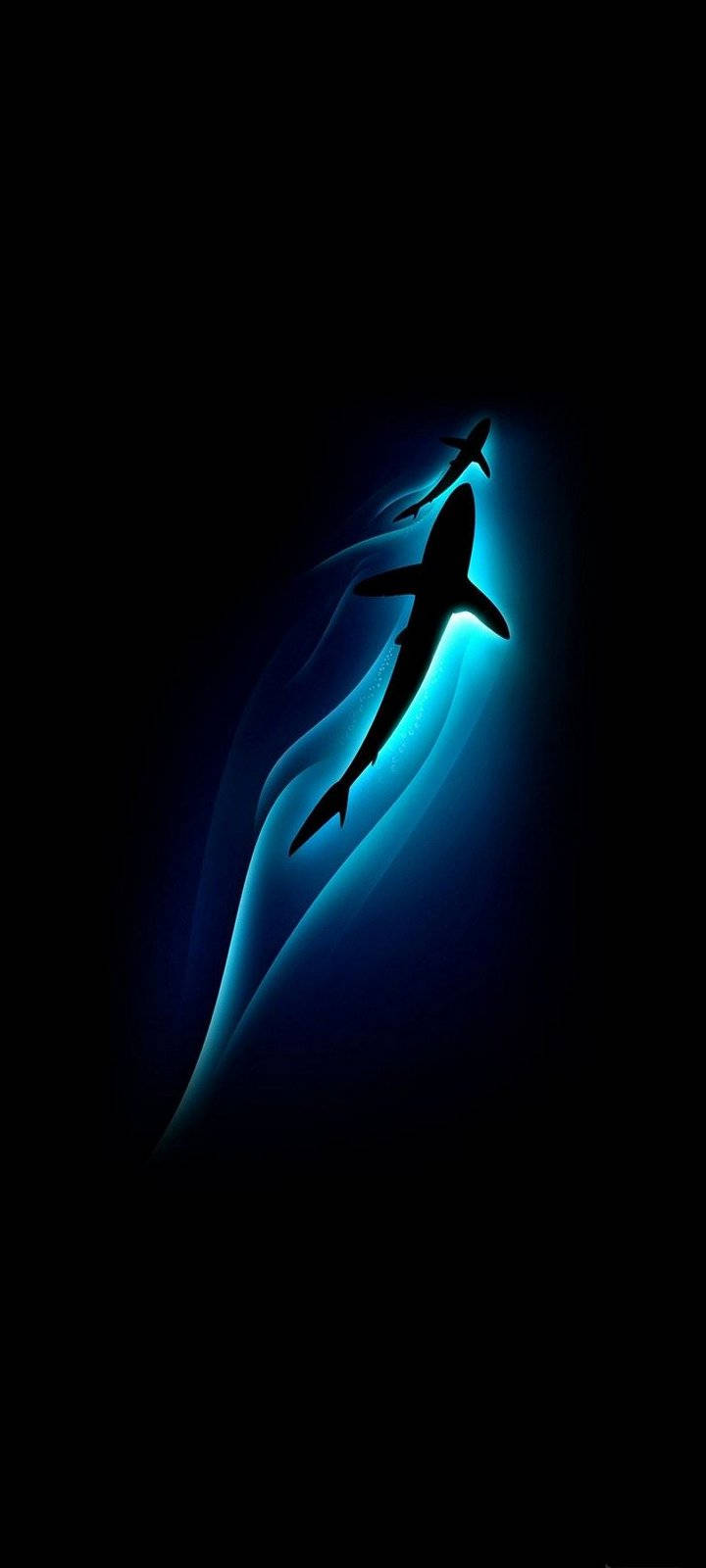 Vivo Y20 Swimming Shark Silhouettes Wallpaper