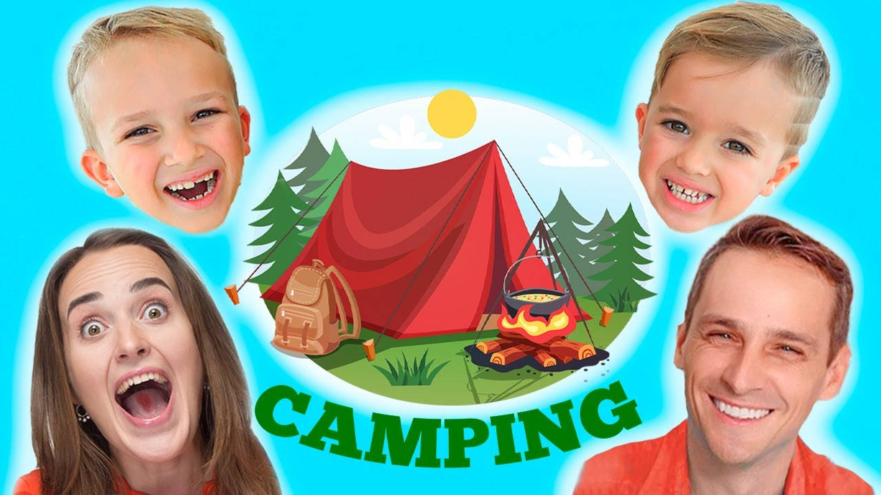 Vlad og Niki camping Wallpaper
