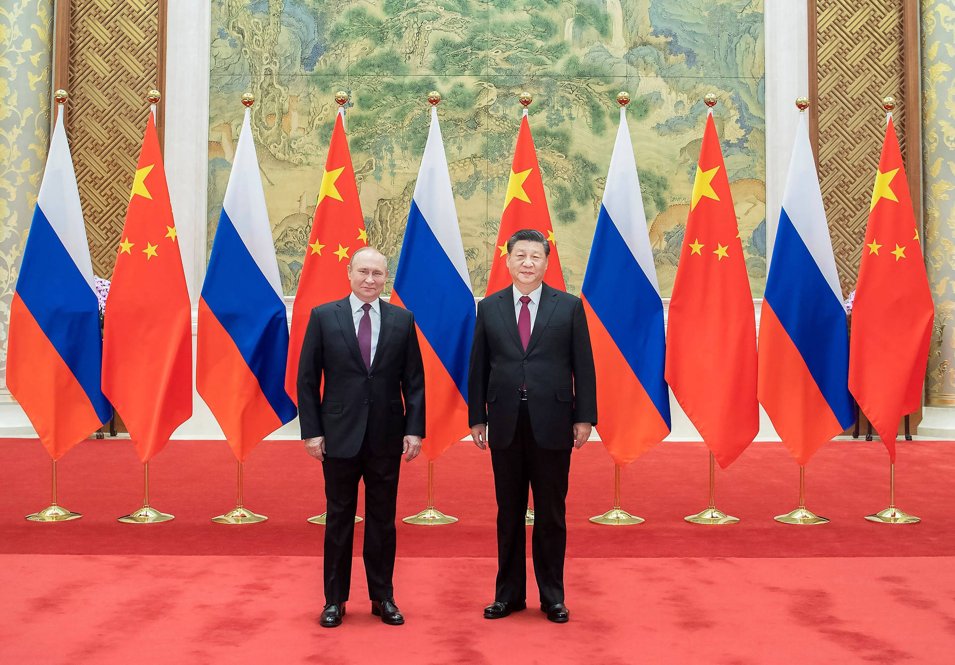 Vladimir Putin And Xi Jinping Background
