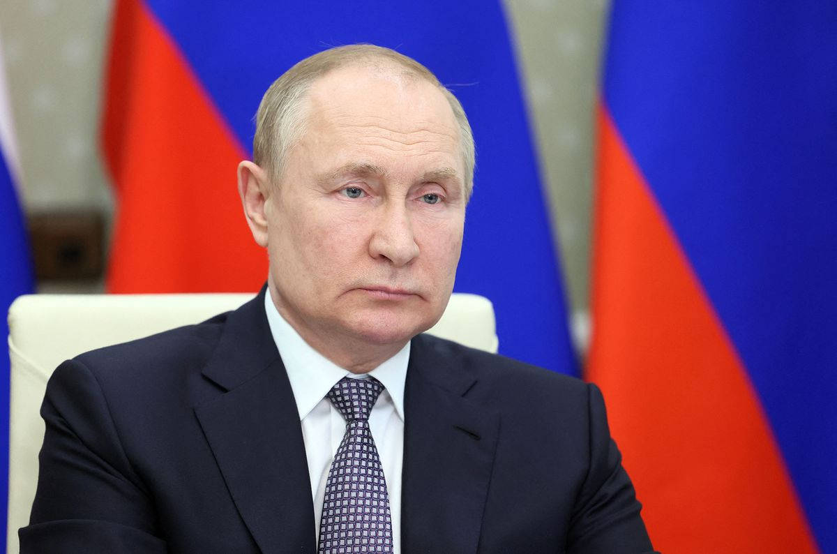 Vladimir Putin At Conference Background