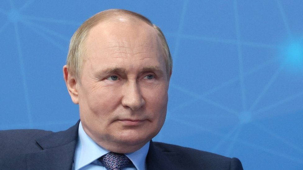 Vladimir Putin Blue Background Wallpaper