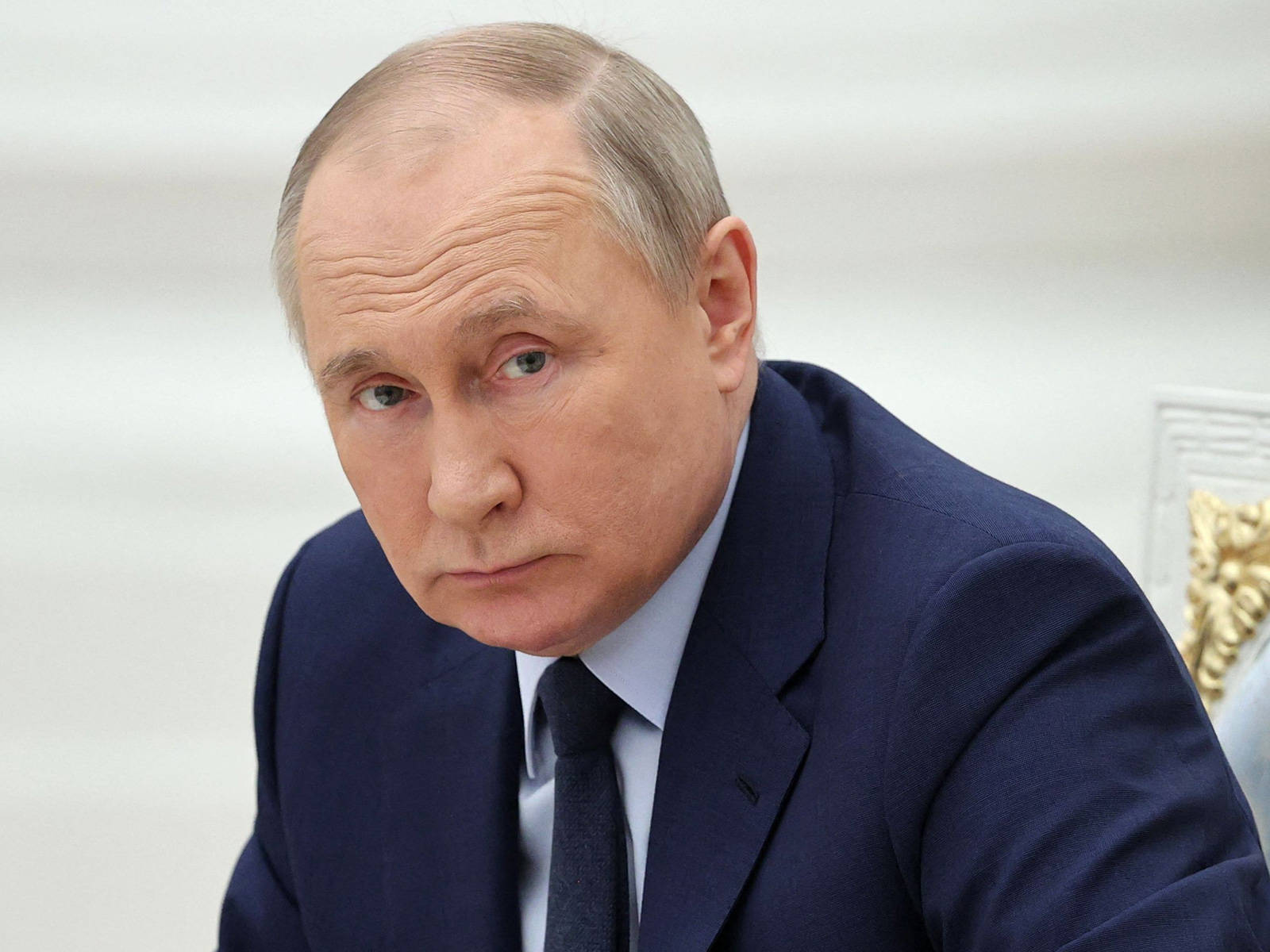 Vladimir Putin Looking At His Left Side Wallpaper