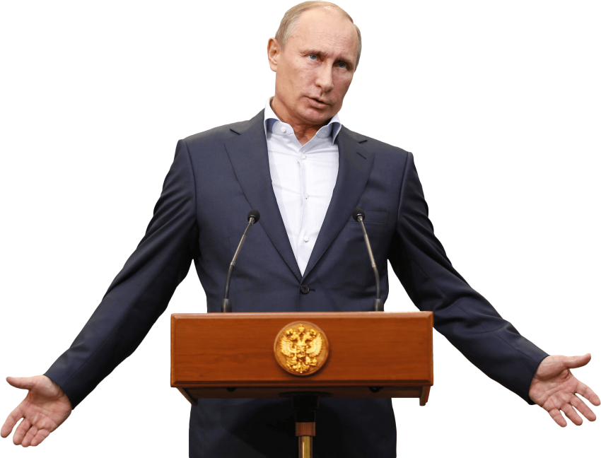 Vladimir Putin Speakingat Podium PNG