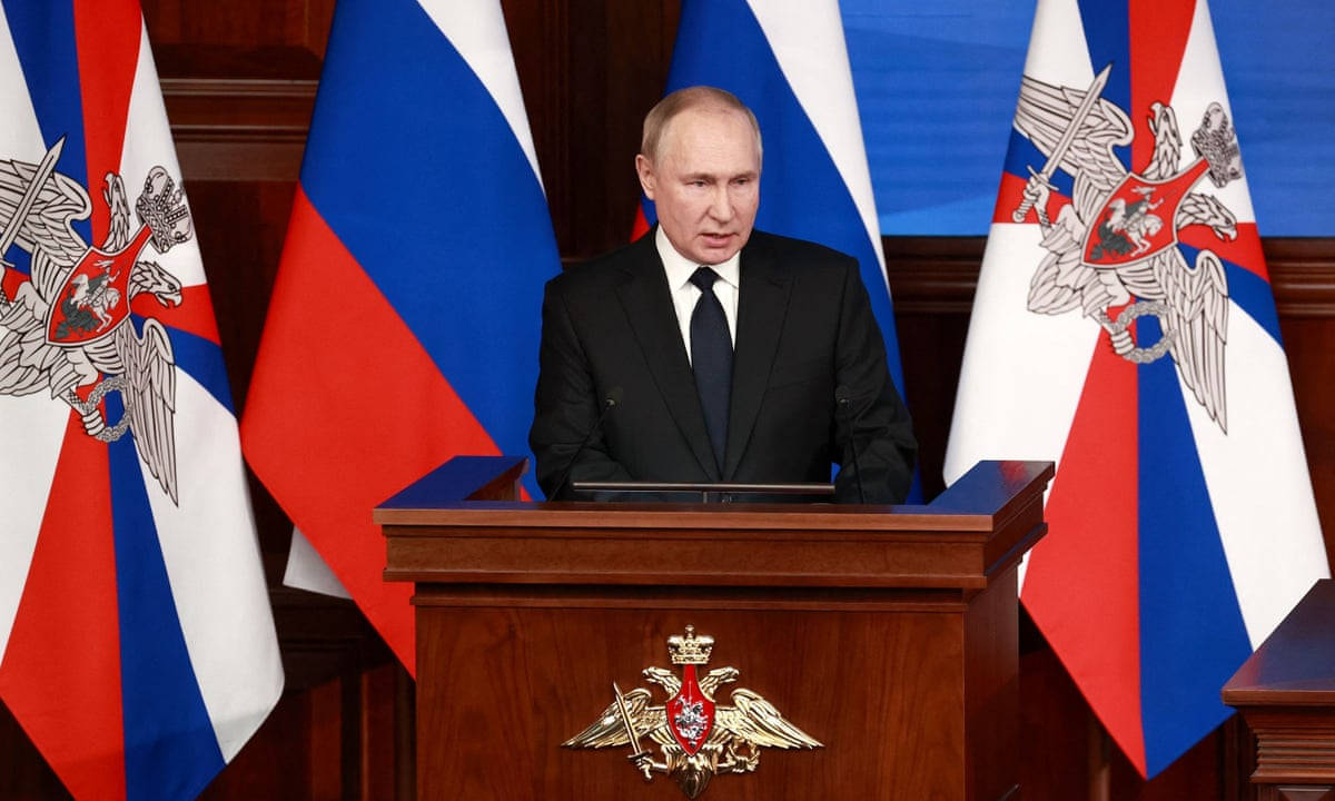 Vladimir Putin Speech On Wooden Podium Wallpaper