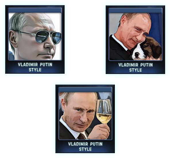 Vladimir Putin Styled Portraits PNG