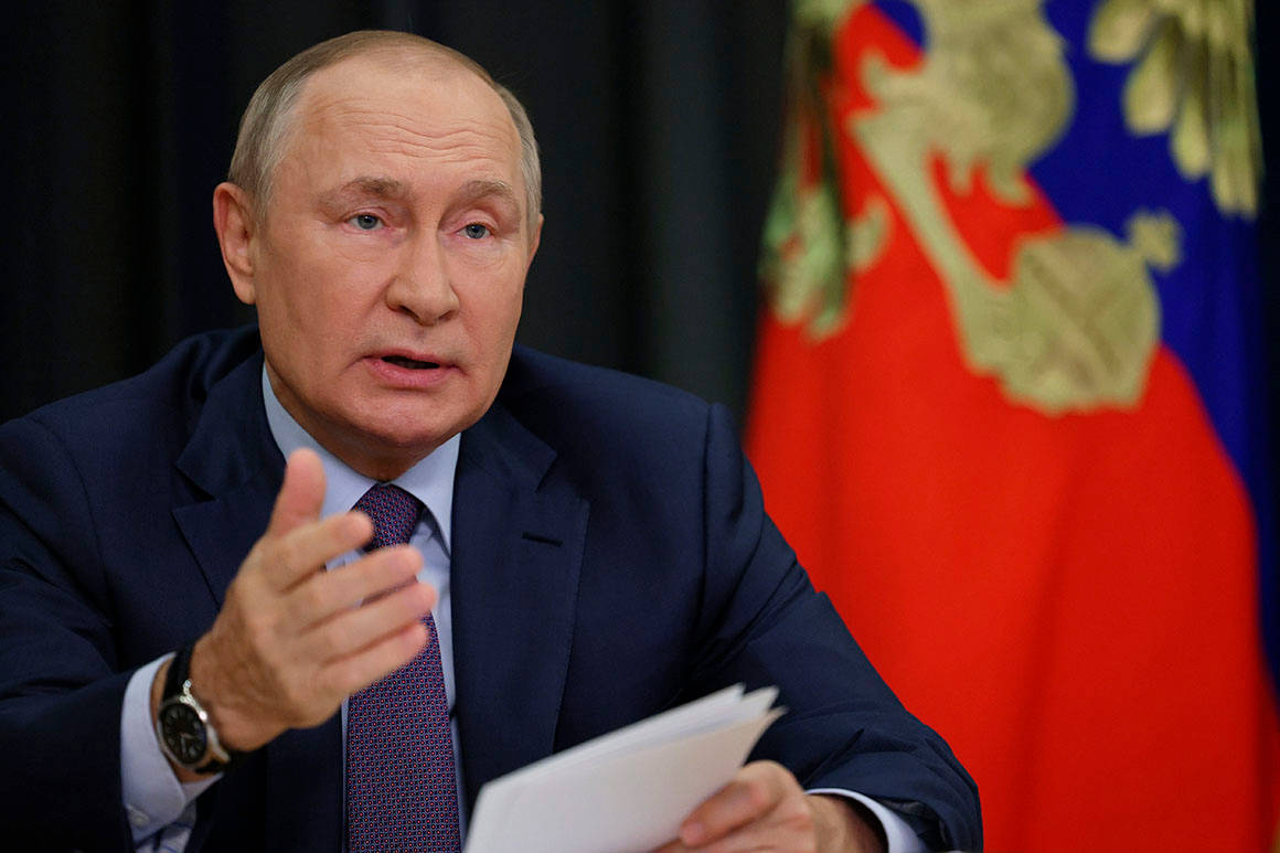 Vladimir Putin Using Hand Gesture Background
