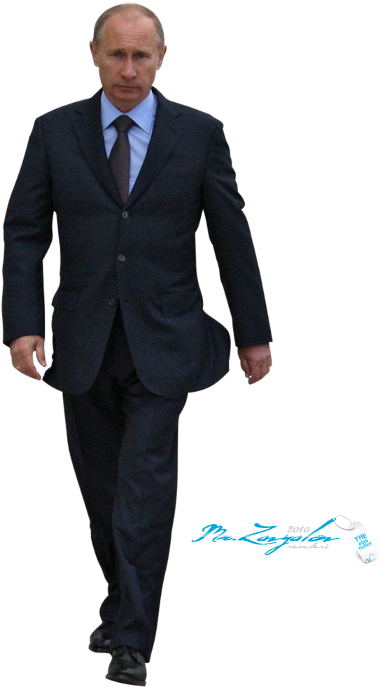 Vladimir Putin Walkingin Suit PNG