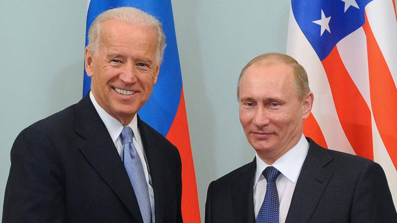 Vladimir Putin With Joe Biden Background
