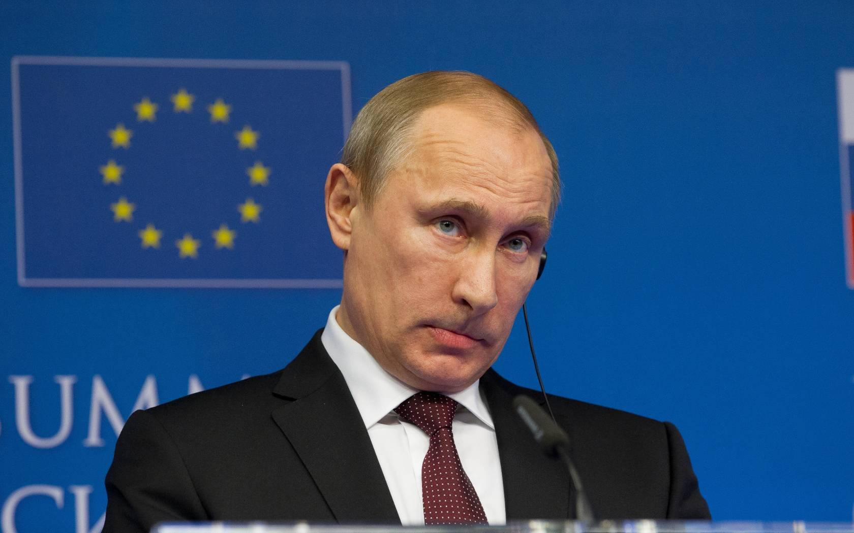 Vladimir Putin With Pursed Lips Wallpaper