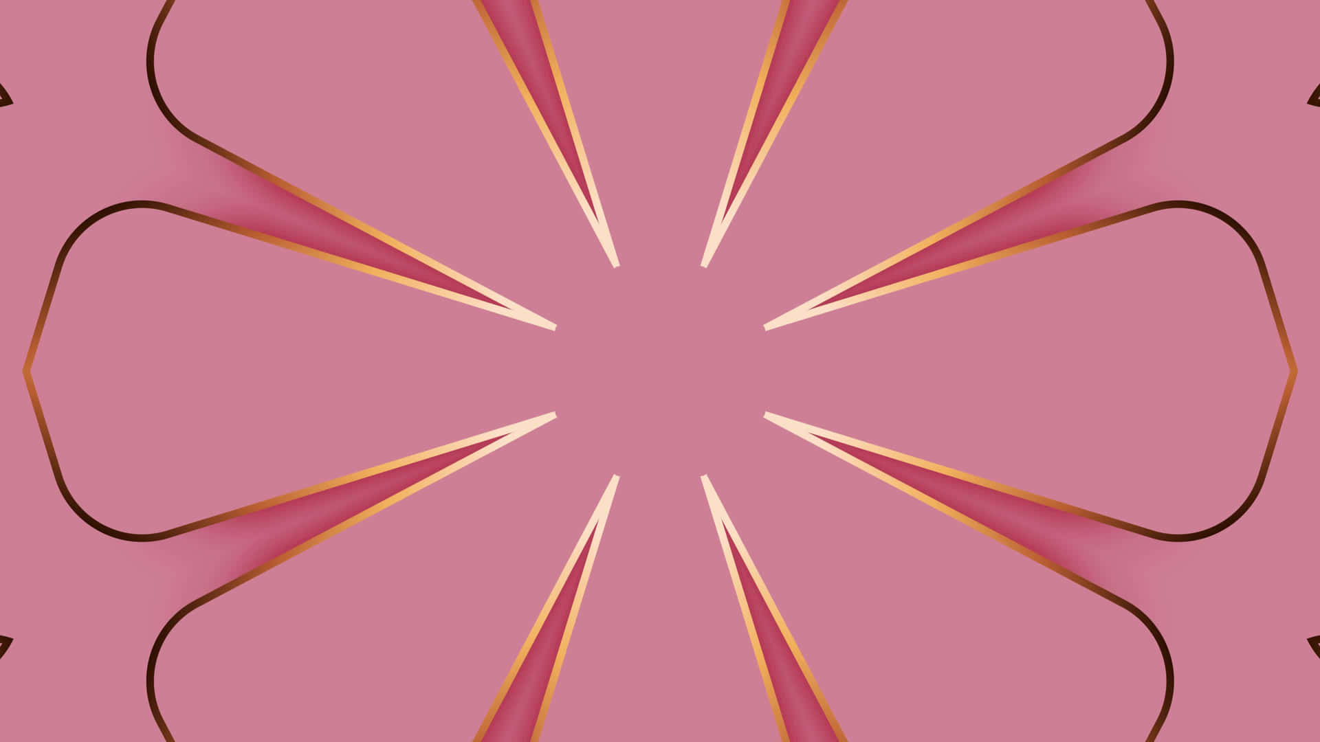 A Pink Flower With Gold Lines