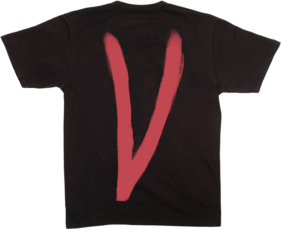 Vlone Logo Black T Shirt PNG