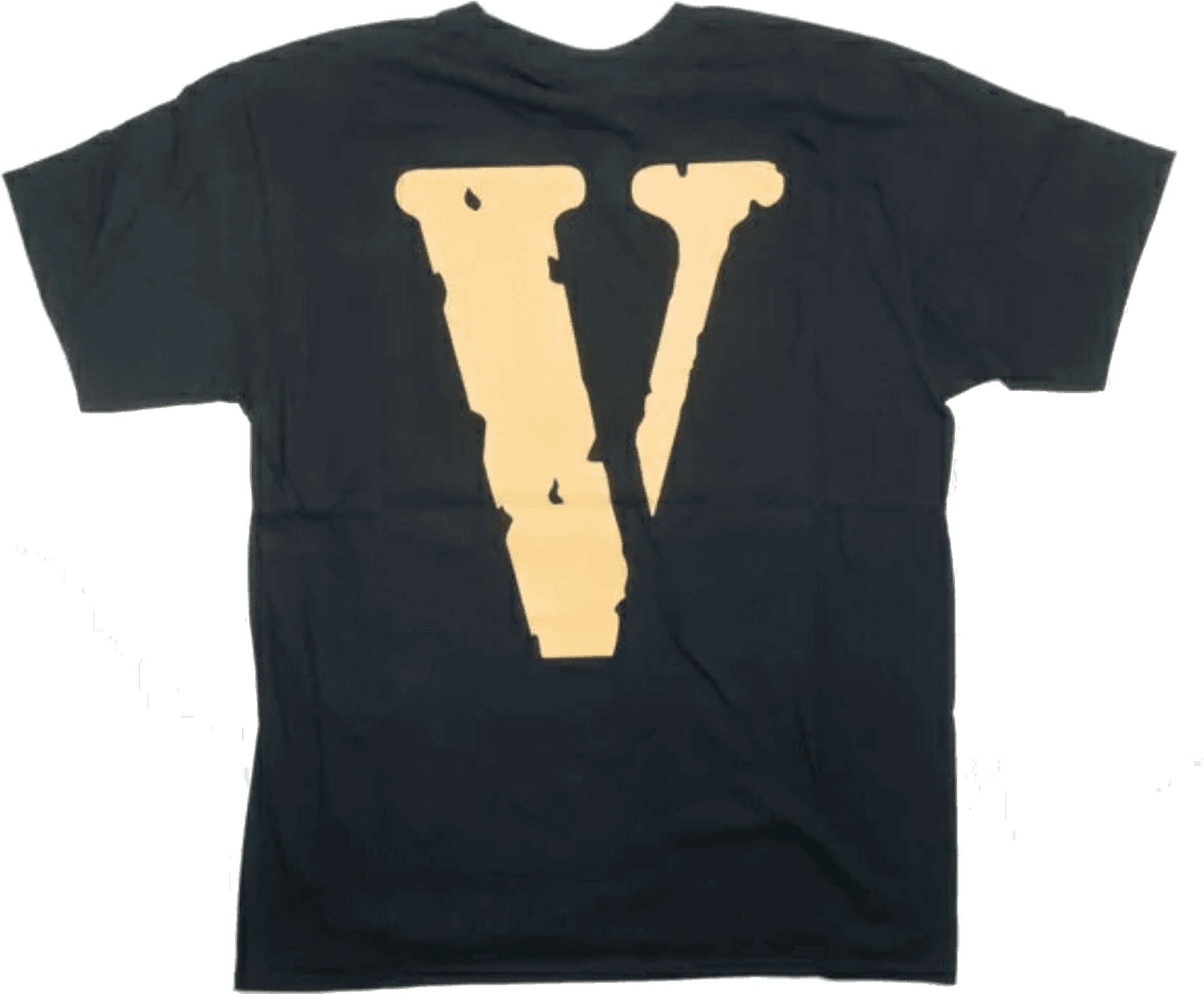 Vlone Logo Black T Shirt PNG