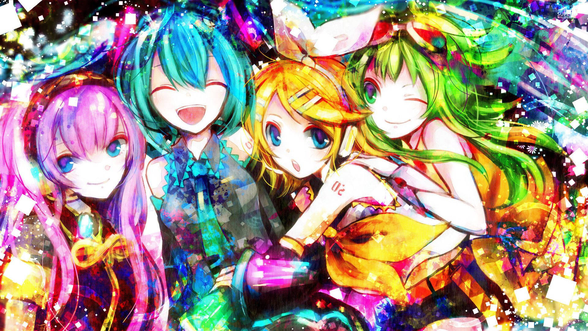 "Feel the Music with the Magical Vocaloid" Wallpaper