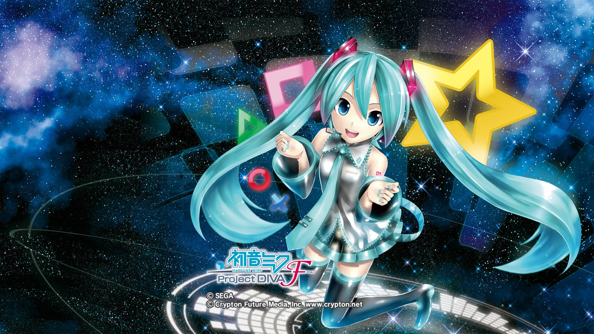 Hatsune Miku, the iconic virtual Vocaloid singer. Wallpaper