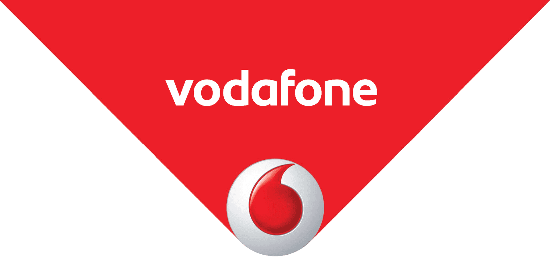 Vodafone Logo Red Background PNG