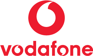Vodafone Logo Red Background PNG