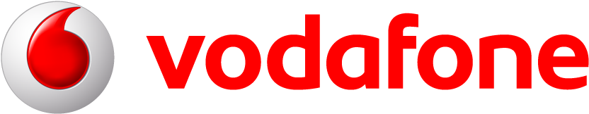 Vodafone Logo Redand White PNG