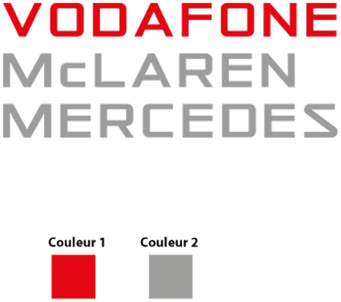 Vodafone Mc Laren Mercedes Logo Color Sample PNG