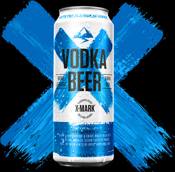 Vodka Beer Can Design PNG