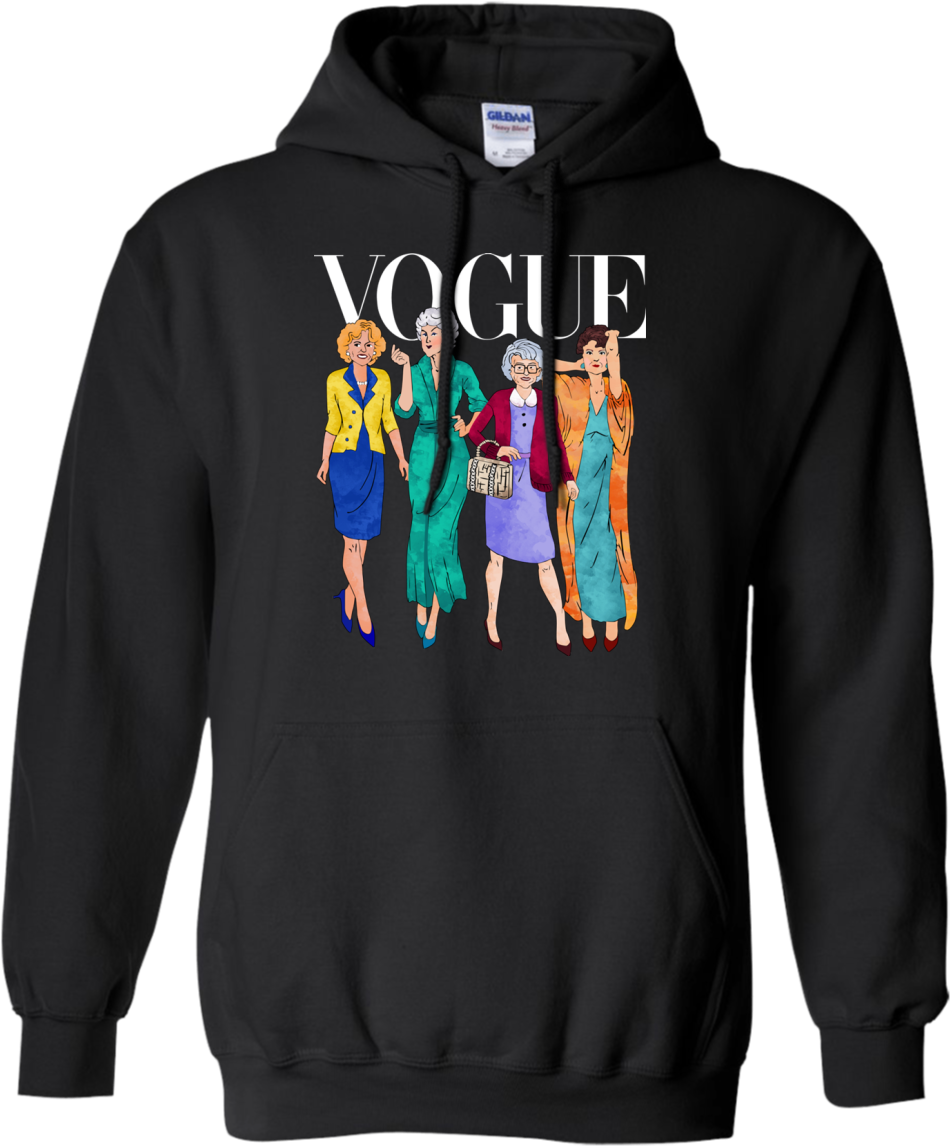 Vogue Animated Ladies Hoodie PNG